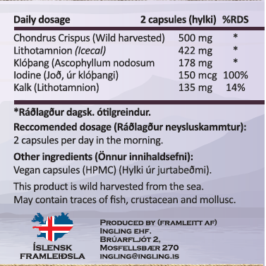 ICELANDIC WILD HARVESTED SEA MOSS - Fjörugrös