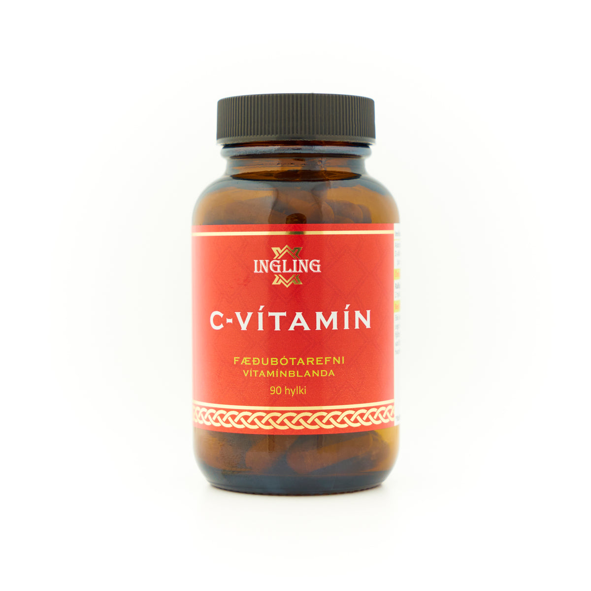 C-vítamín 90 hylki með E-vítamíni frá Ingling, Rauða línan