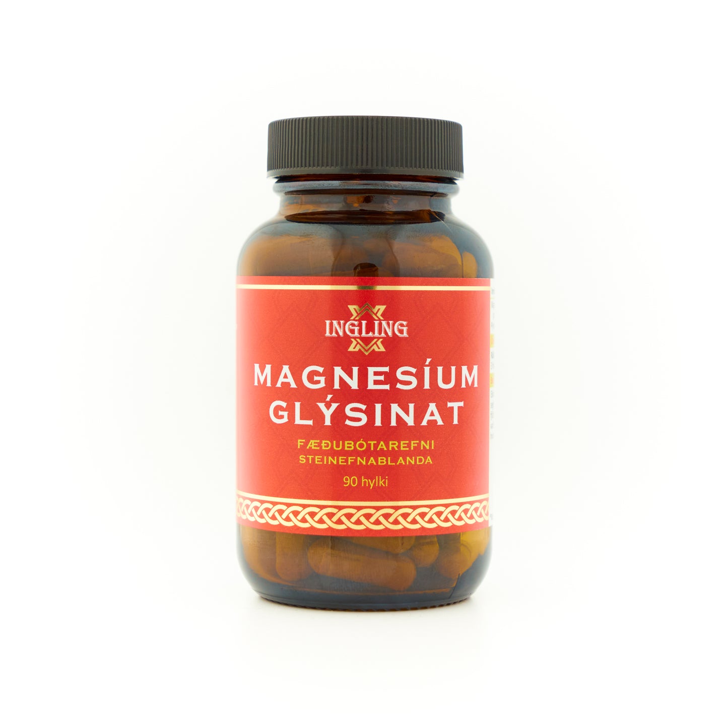 Magnesíum glýsínat 90 hylki – magnesíum bisglýsínat með B6 frá Ingling, Rauða línan