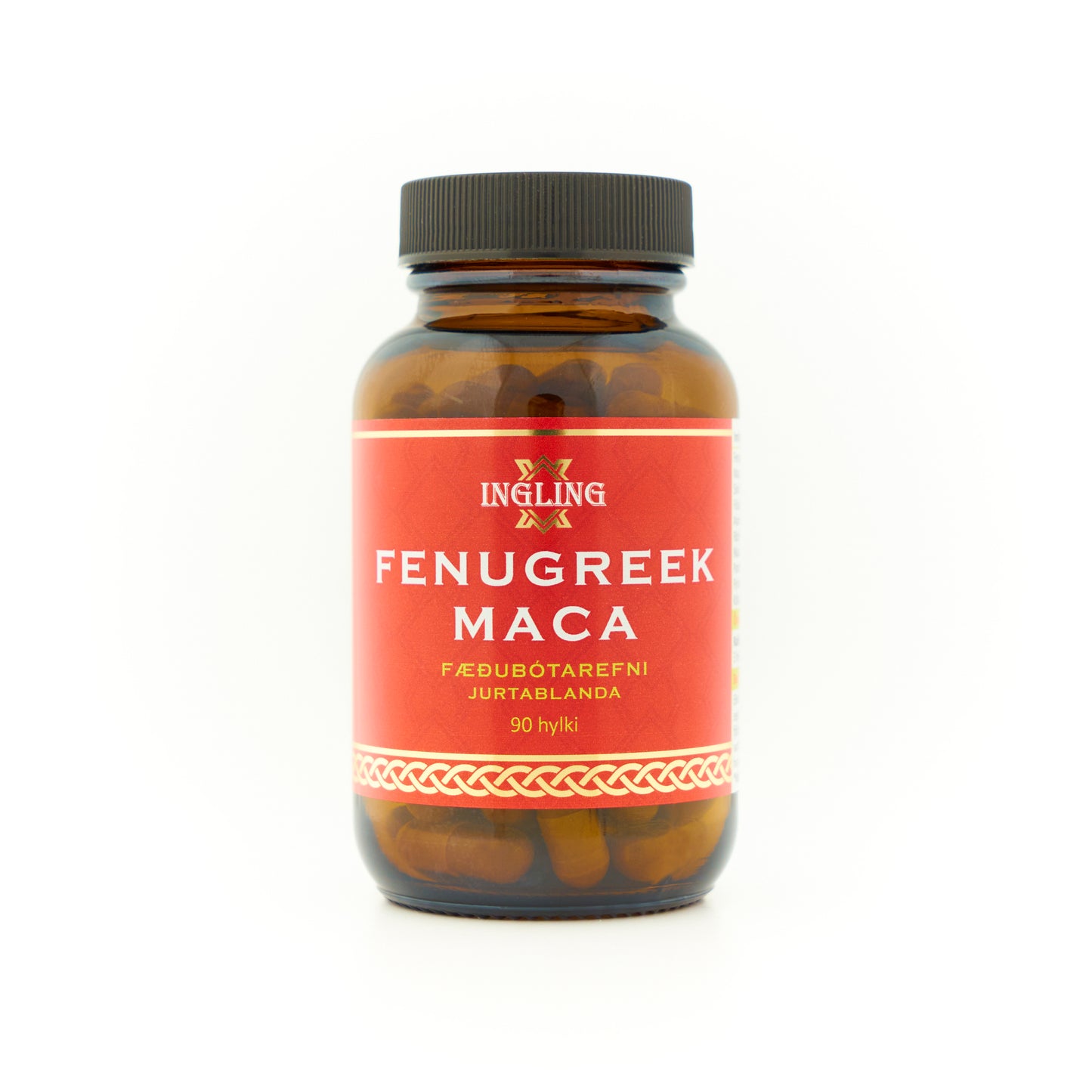 Fenugreek maca 90 hylki – maca, fenugreek extrakt og sink frá Ingling, Rauða línan