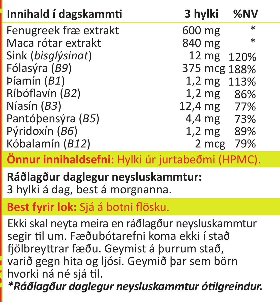 Innihaldslýsing