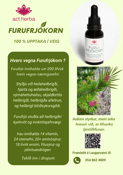 Furufrjókorn dropar