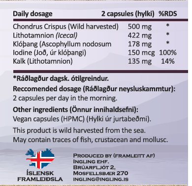 ICELANDIC WILD HARVESTED SEA MOSS - Fjörugrös