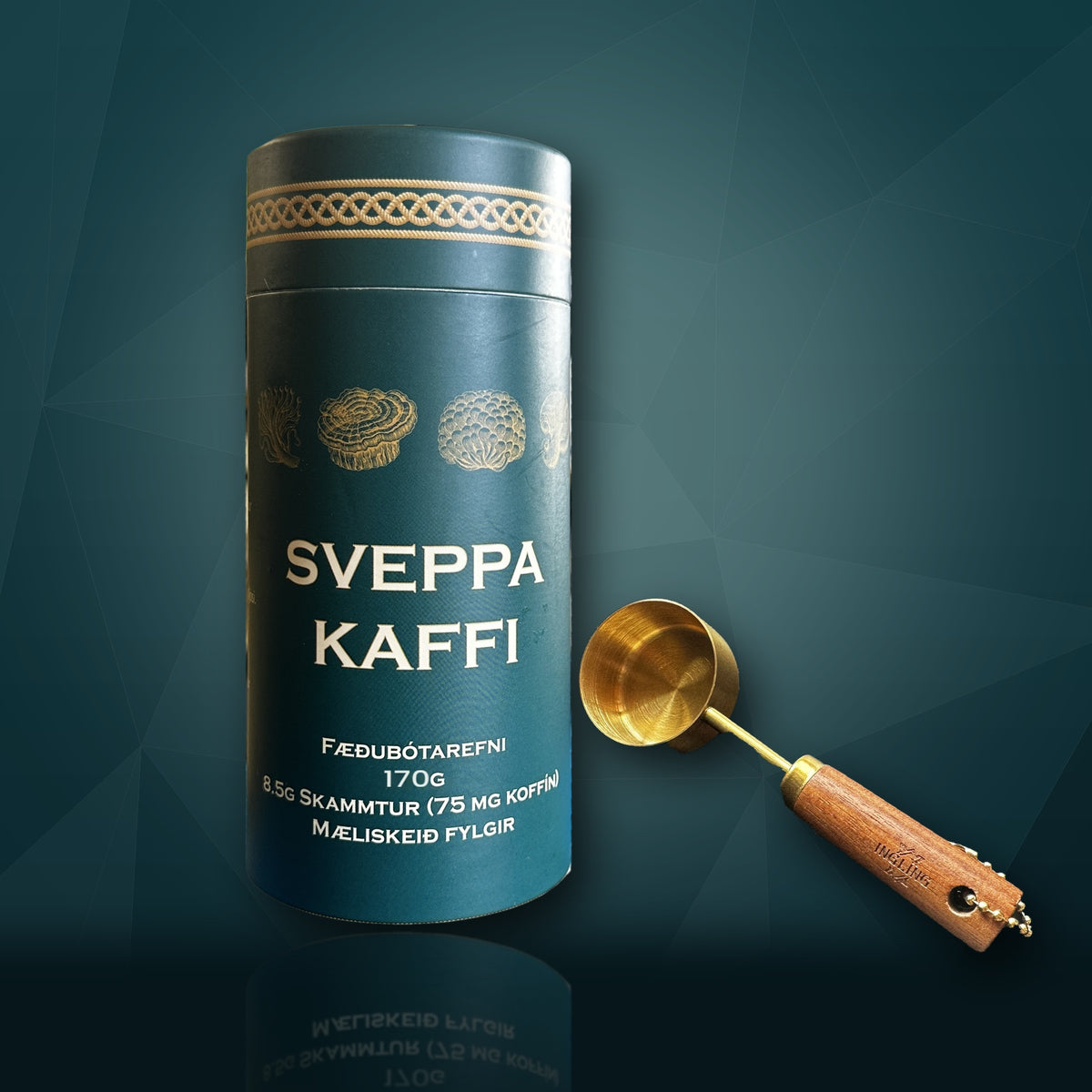 Sveppakaffi 170 g dós með mæliskeið sem fylgir – Ingling