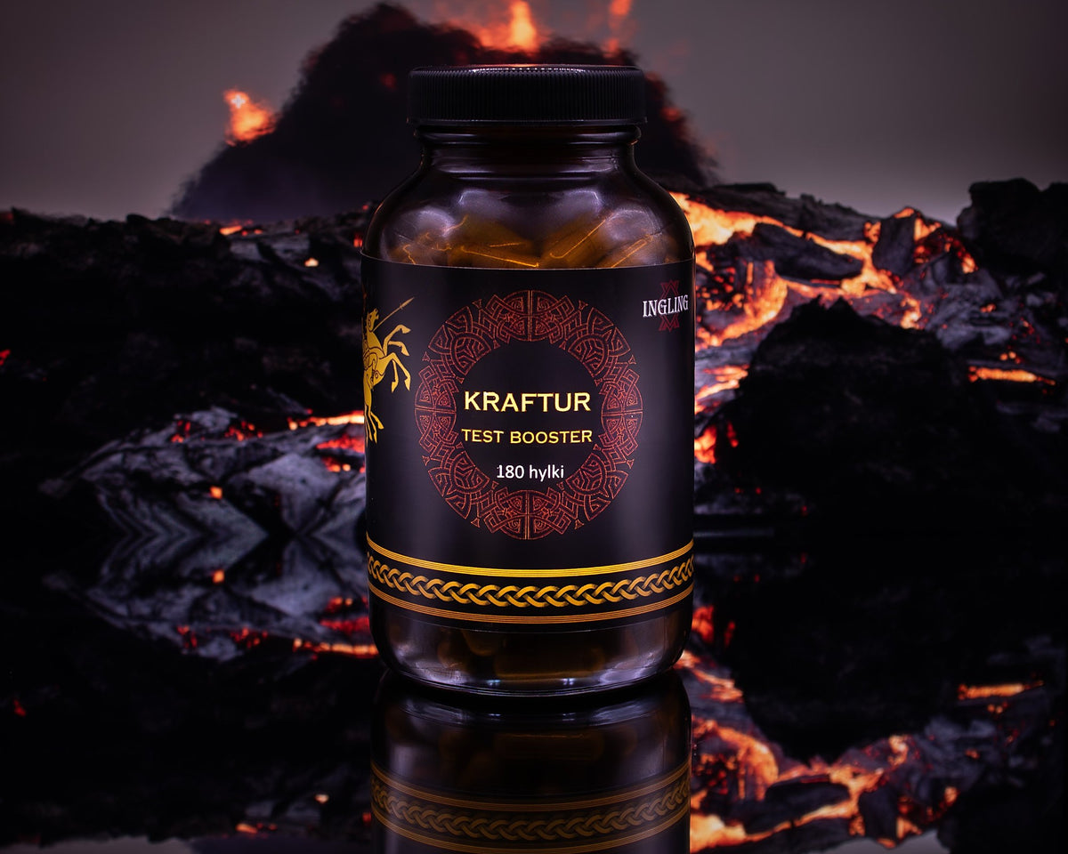 Kraftur test booster frá Ingling við glóandi hraun