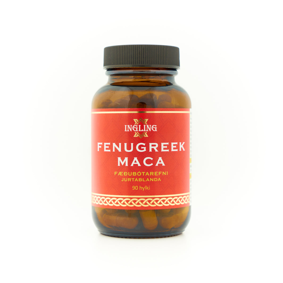 Fenugreek maca 90 hylki – maca, fenugreek extrakt og sink frá Ingling, Rauða línan
